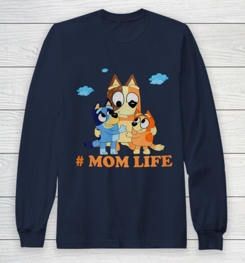 I Love Mom Blueys Love Parents Day #Momlife Long Sleeve T-Shirt 2