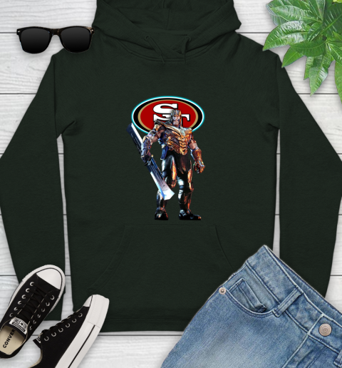 NFL Thanos Gauntlet Avengers Endgame Football San Francisco 49ers Youth Hoodie 13