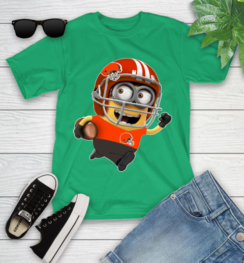NFL Cleveland Browns Minions Disney Football Sports Youth T-Shirt 6