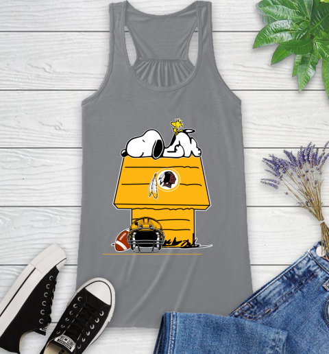 Washington Redskins NFL Football Snoopy Woodstock The Peanuts Movie Racerback Tank 5
