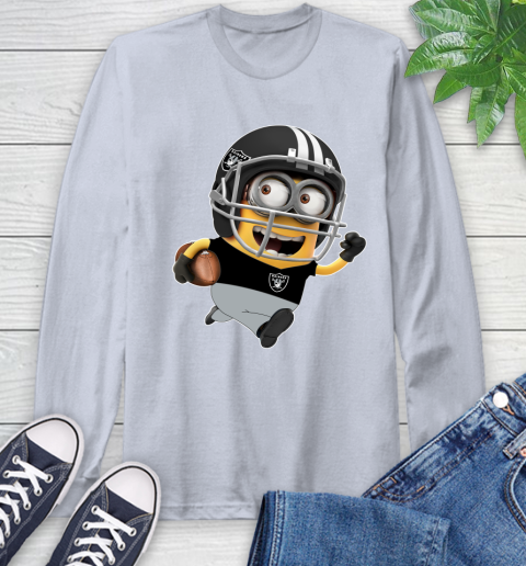 NFL Oakland Raiders Minions Disney Football Sports Long Sleeve T-Shirt 6
