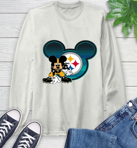 NFL Pittsburgh Steelers Mickey Mouse Disney Football T Shirt Long Sleeve T-Shirt 12