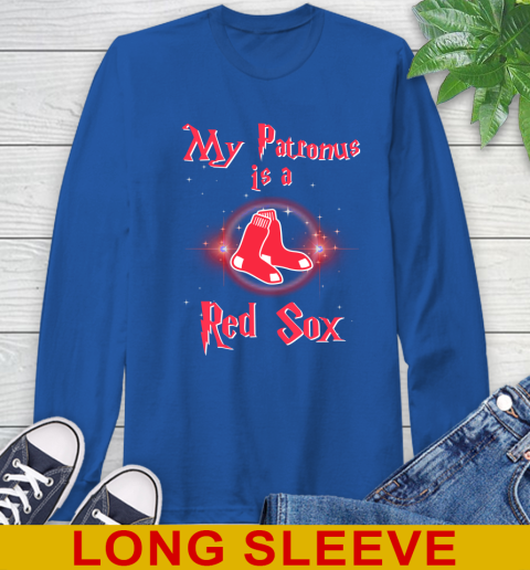 MLB Baseball Harry Potter My Patronus Is A Boston Red Sox Long Sleeve T-Shirt 11