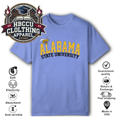 Alabama State University ASU HBCU T-Shirt p1o6 alabama state university asu hbcu classic t shirt 2 front violet HBCU Clothing Apparel