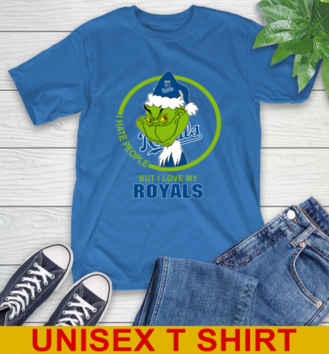 Kansas City Royals MLB Christmas Grinch I Hate People But I Love My Favorite Baseball Team T-Shirt 9