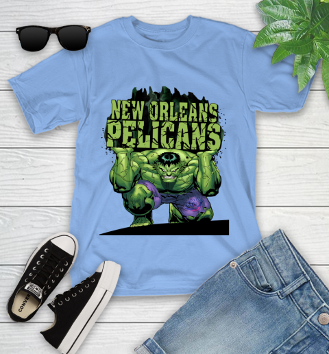 New Orleans Pelicans NBA Basketball Incredible Hulk Marvel Avengers Sports Youth T-Shirt 11