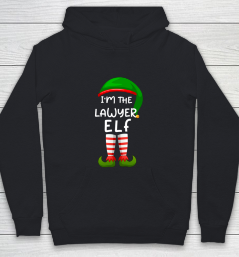 I m The Lawyer Elf Funny Elf Family Matching Christmas Youth Hoodie