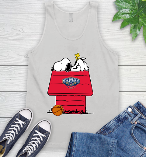 New Orleans Pelicans NBA Basketball Snoopy Woodstock The Peanuts Movie Tank Top