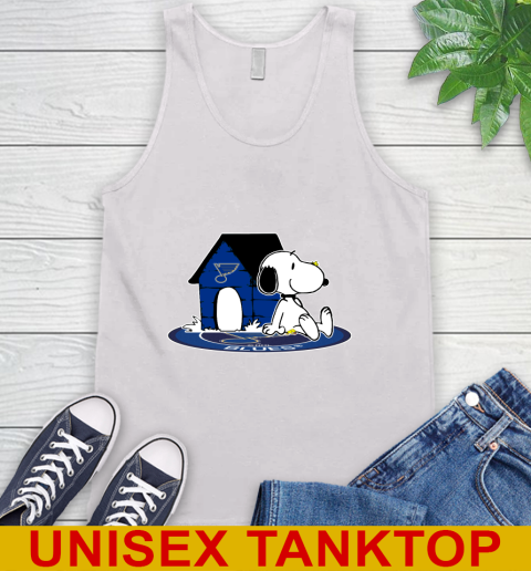 NHL Hockey St.Louis Blues Snoopy The Peanuts Movie Shirt Tank Top