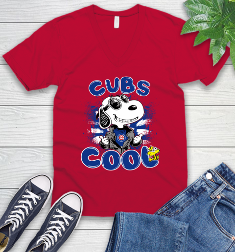 MLB Baseball Chicago Cubs Cool Snoopy Shirt V-Neck T-Shirt 7 MLB Baseball Chicago Cubs Cool Snoopy Shirt V-Neck T-Shirt - Image 7