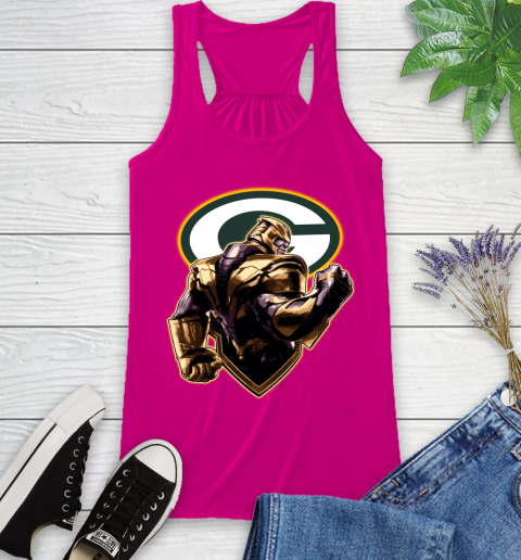 NFL Thanos Avengers Endgame Football Sports Green Bay Packers Racerback Tank 8