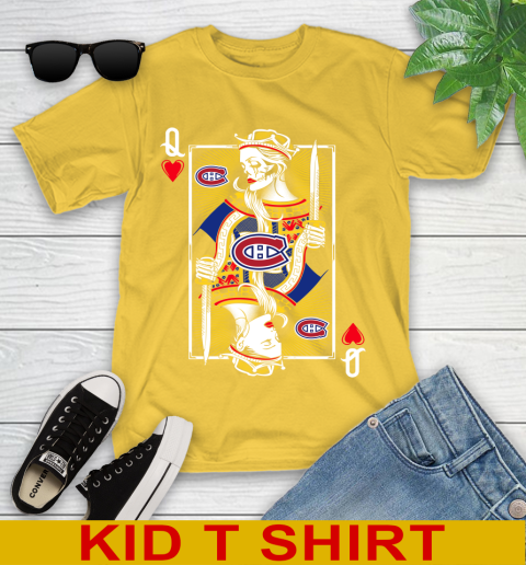 NHL Hockey Montreal Canadiens The Queen Of Hearts Card Shirt Youth T-Shirt 9