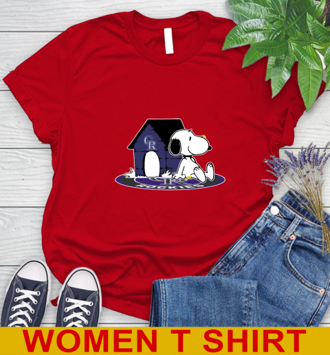 MLB Baseball Colorado Rockies Snoopy The Peanuts Movie Shirt Women's T-Shirt 10