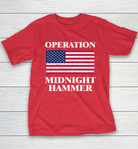 Operation Midnight Hammer with American Flag Youth T-Shirt