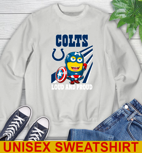 NFL Football Indianapolis Colts Captain America Marvel Avengers Minion Shirt Sweatshirt 5