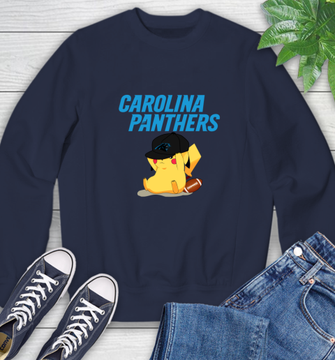 NFL Pikachu Football Sports Carolina Panthers Sweatshirt 3