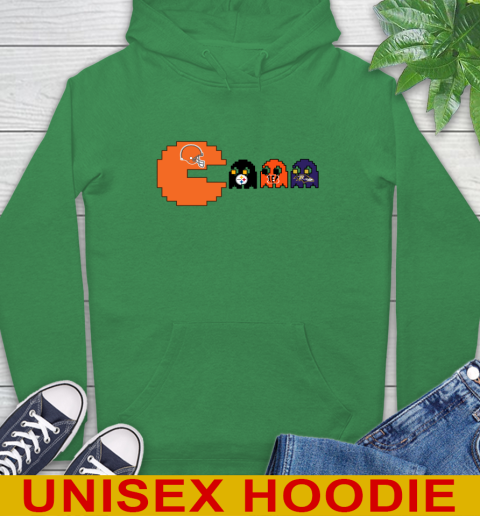 Cleveland Browns NFL Football Pac Man Champion Hoodie 8