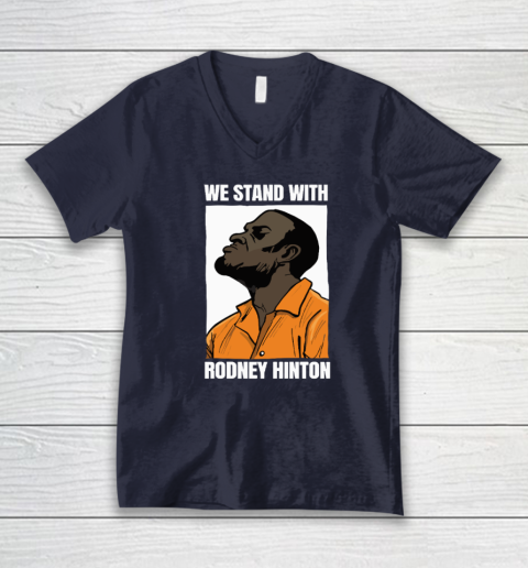 We Stand With Rodney Hinton V-Neck T-Shirt 2