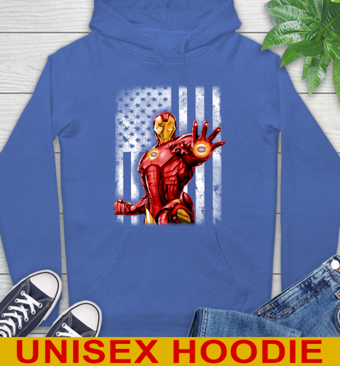 Montreal Canadiens NHL Hockey Iron Man Avengers American Flag Shirt Hoodie 9