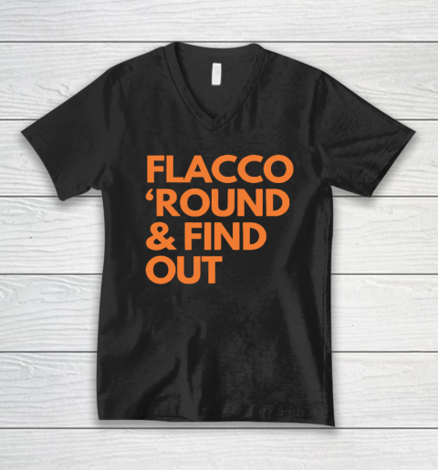 Flacco 'Round And Find Out V-Neck T-Shirt