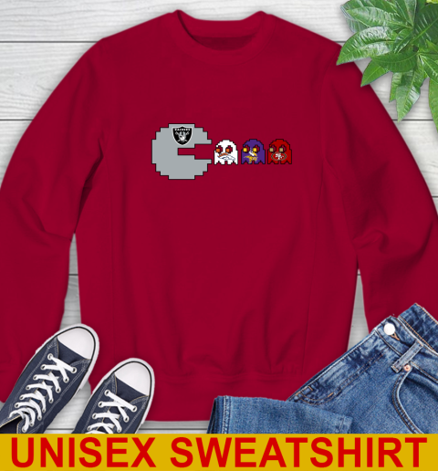 Oakland Raiders NFL Football Pac Man Champion Sweatshirt 7