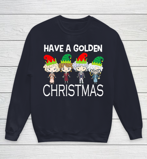 Golden Girls Lovers Gift T shirt Have A Golden Christmas Vintage Youth Sweatshirt 2