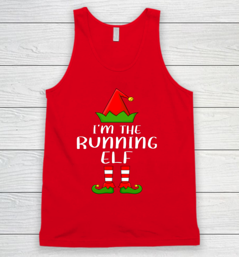 Funny Family Christmas Shirts I'm The Running Elf Christmas Tank Top 4
