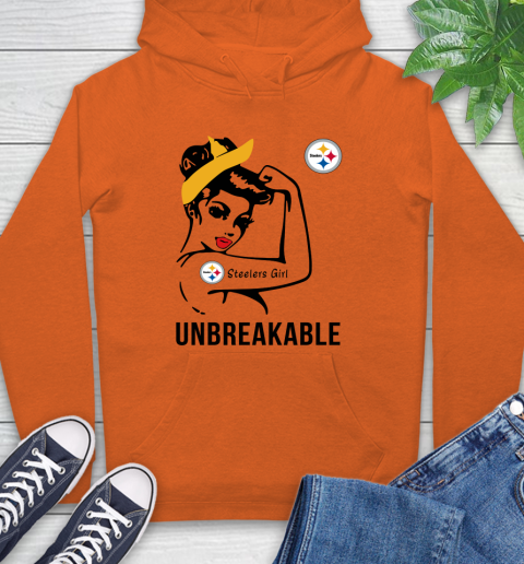 NFL Pittsburgh Steelers Girl Unbreakable Football Sports Hoodie 3