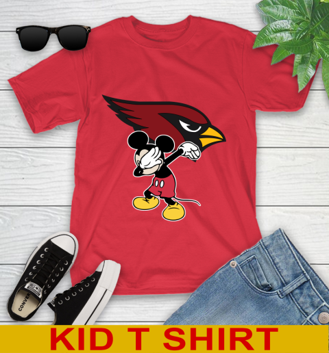 Arizona Cardinals NFL Football Dabbing Mickey Disney Sports Youth T-Shirt 10