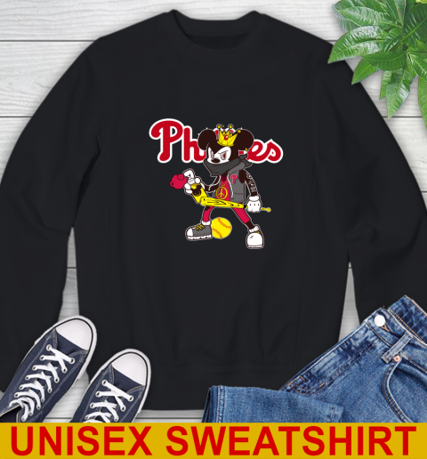 Philadelphia Phillies MLB Baseball Mickey Peace Sign Sports Sweatshirt 2