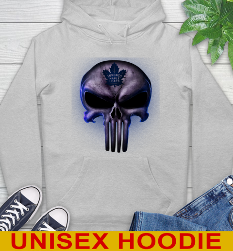 Toronto Maple Leafs NHL Hockey Punisher Skull Sports Hoodie 6