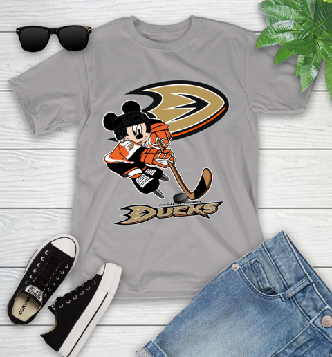 NHL Anaheim Ducks Mickey Mouse Disney Hockey T Shirt Youth T-Shirt 4