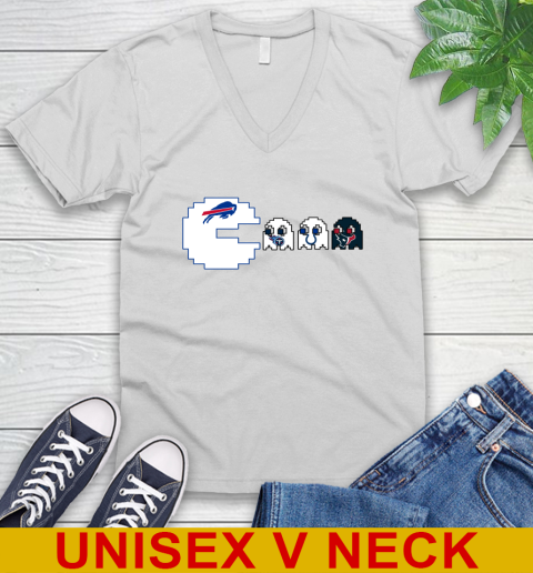 Buffalo Bills NFL Football Pac Man Champion V-Neck T-Shirt
