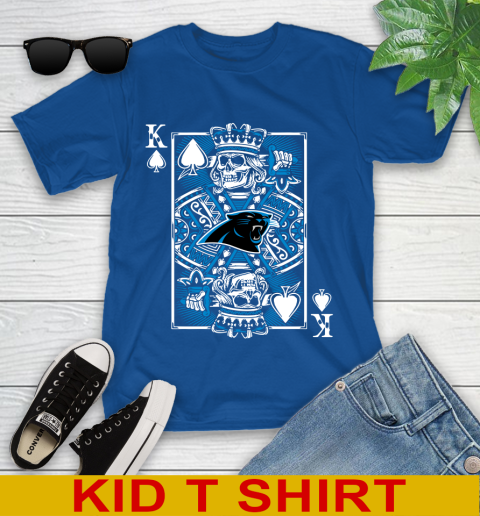 Carolina Panthers NFL Football The King Of Spades Death Cards Shirt Youth T-Shirt 10