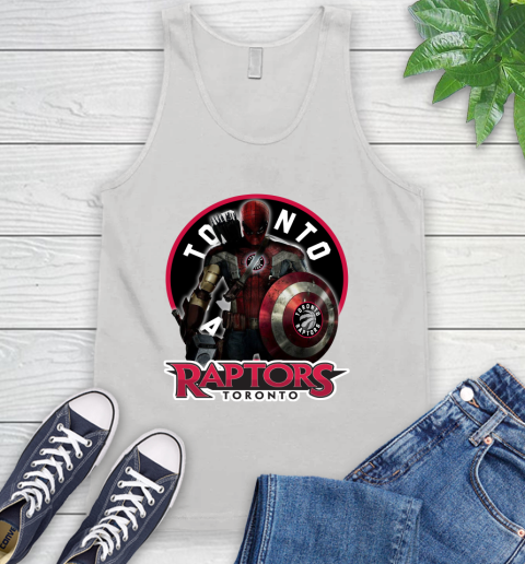 Toronto Raptors NBA Basketball Captain America Thor Spider Man Hawkeye Avengers Tank Top