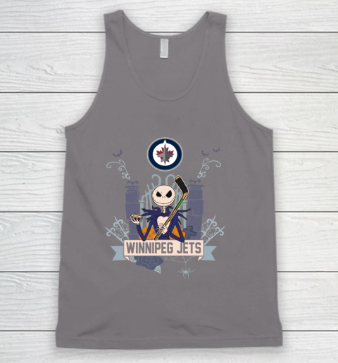 NHL Winnipeg Jets Hockey Jack Skellington Halloween Tank Top 6