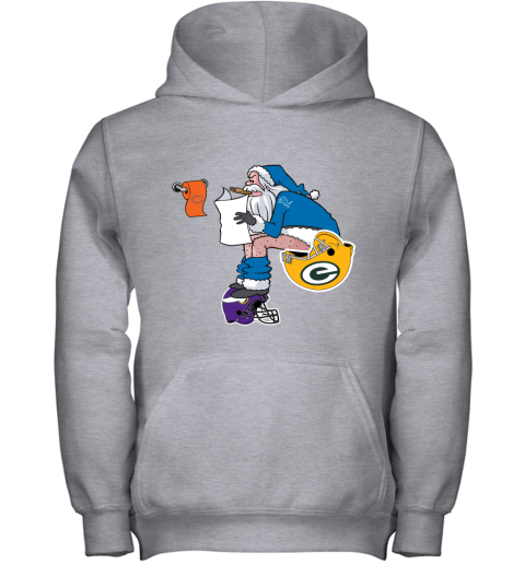 Santa Claus Detroit Lions Shit On Other Teams Christmas Youth Hoodie
