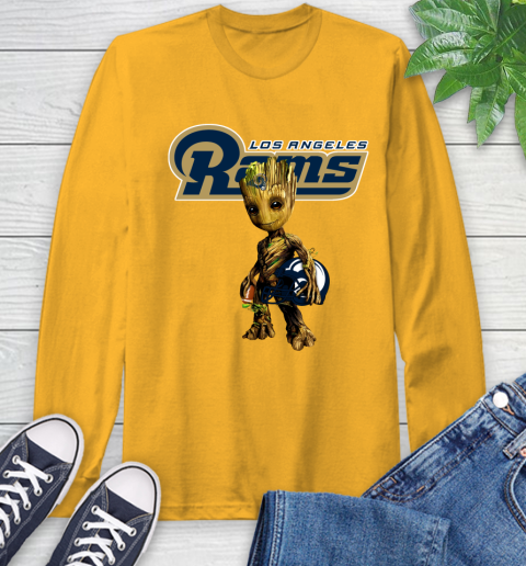 Los Angeles Rams NFL Football Groot Marvel Guardians Of The Galaxy Long Sleeve T-Shirt 3