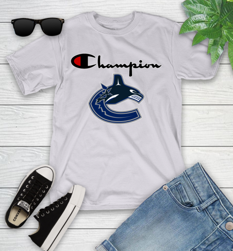 NHL Hockey Vancouver Canucks Champion Shirt Youth T-Shirt 2