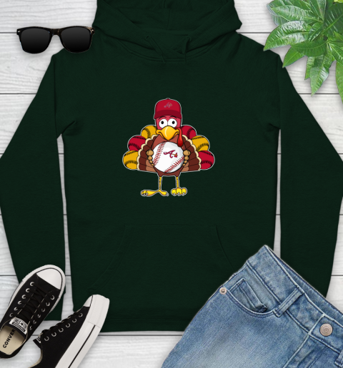 Atlanta Braves Turkey thanksgiving Youth Hoodie 13