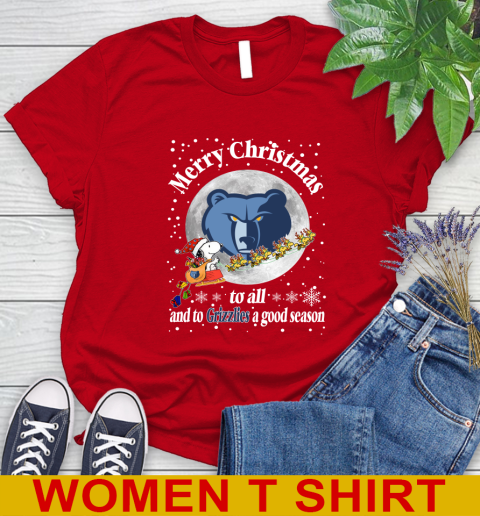 Memphis Grizzlies Merry Christmas To All And To Grizzlies A Good Season NBA Basketball Sports Women's T-Shirt 11