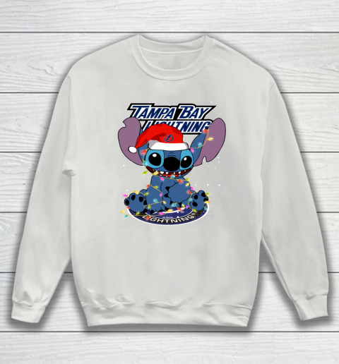 Tampa Bay Lightning NHL Hockey noel stitch Christmas Sweatshirt 3