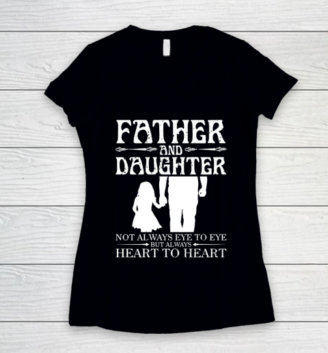 Father's Day Funny Gift Ideas Apparel  Father and Daughter Dad Father T Shirt Women's V-Neck T-Shirt