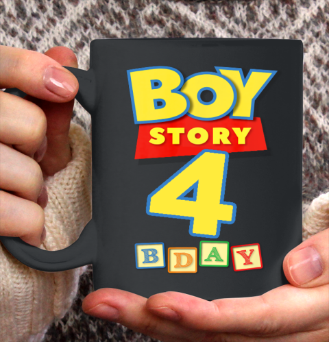 Toy Blocks Boy Story 4 Year Old Birthday Ceramic Mug 11oz