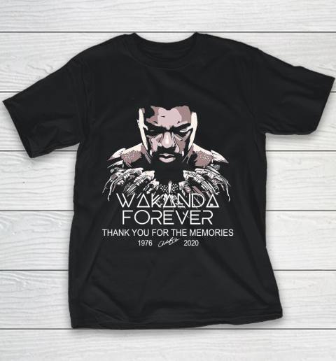 Rip Wakanda 1976 2020 forever thank you for the memories signature Youth T-Shirt