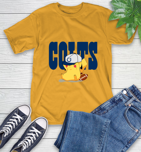 NFL Pikachu Football Sports Indianapolis Colts T-Shirt 3
