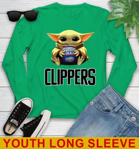 NBA Basketball LA Clippers Star Wars Baby Yoda Shirt 128