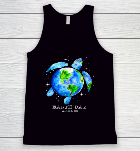 Earth Day Shirt Restore Earth Sea Turtle Art Save the Planet Tank Top