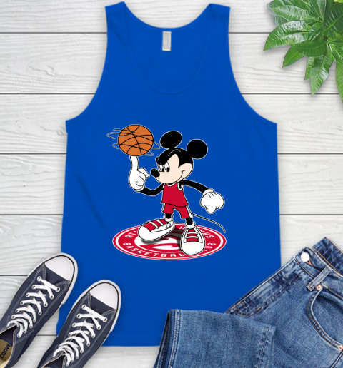 NBA Basketball Atlanta Hawks Cheerful Mickey Disney Shirt Tank Top 5