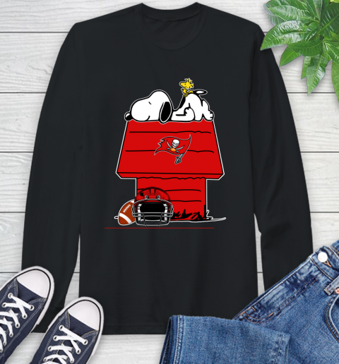 Tampa Bay Buccaneers NFL Football Snoopy Woodstock The Peanuts Movie Long Sleeve T-Shirt 2